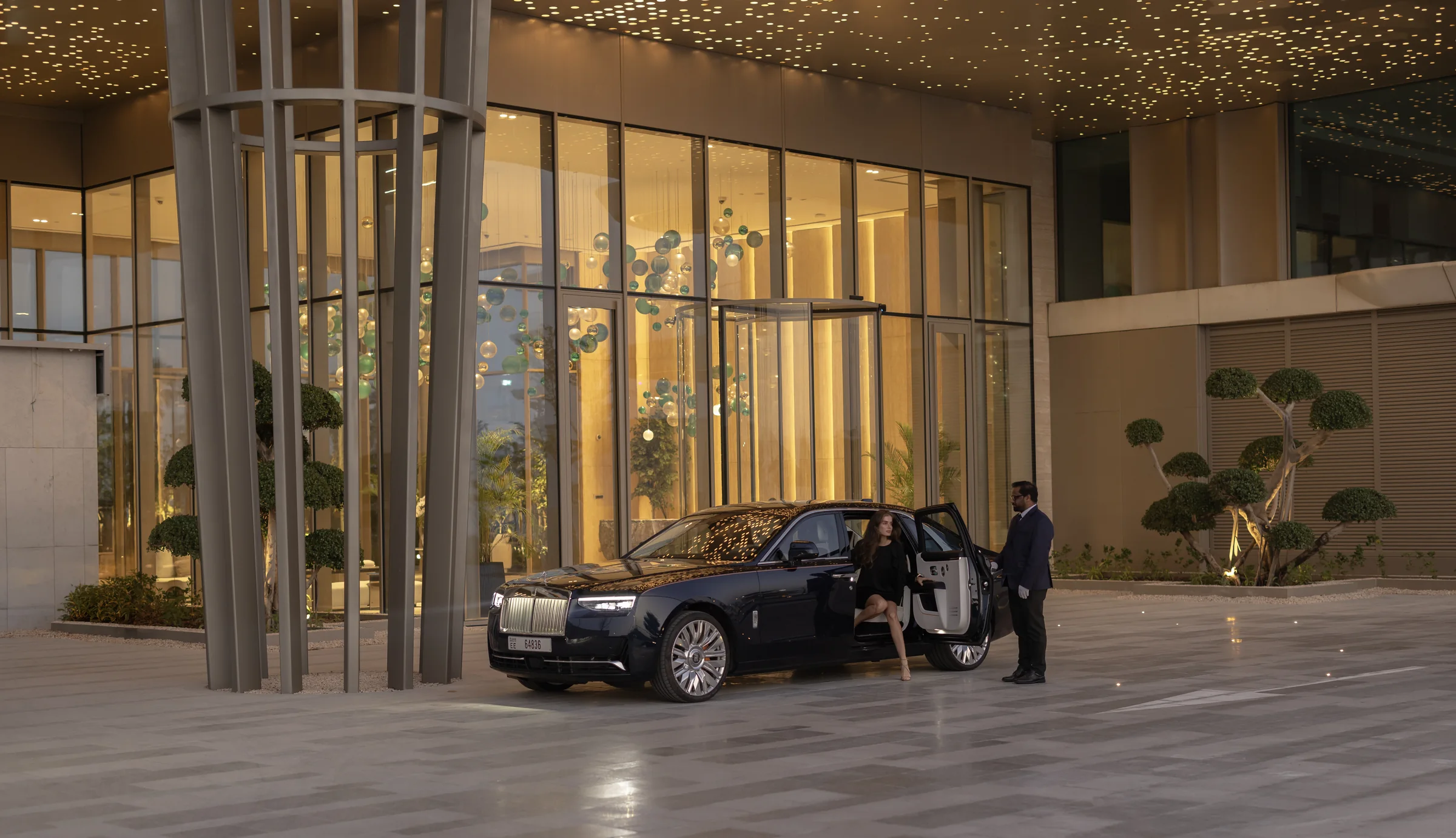 The Reserve doormen welcoming guests at the grand entrance